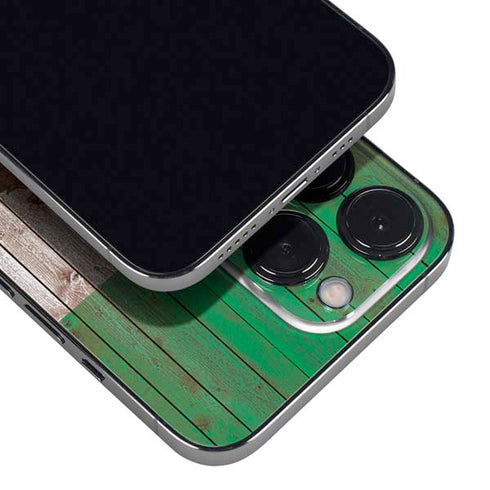 Mexican Flag Dark Wood iPhone 16 Pro Skin